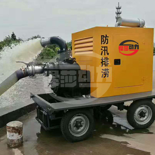 移动泵车使用柴油机可直接代替电动机作为水泵的原动机
